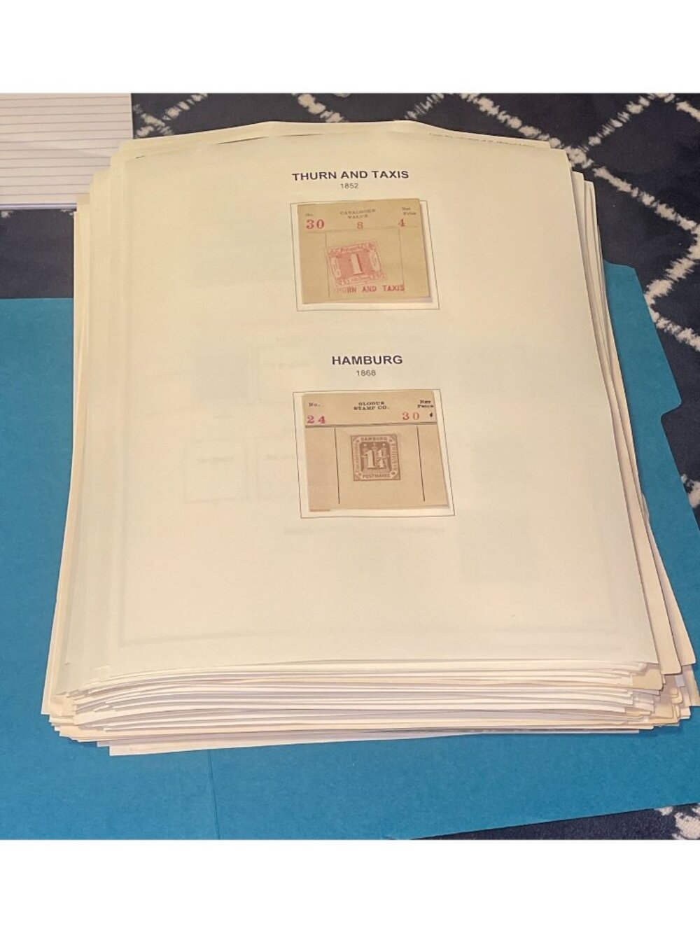 Vintage Germany Stamp Collection German Empire Bavaria Saar Wurttemberg Hamburg